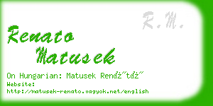 renato matusek business card